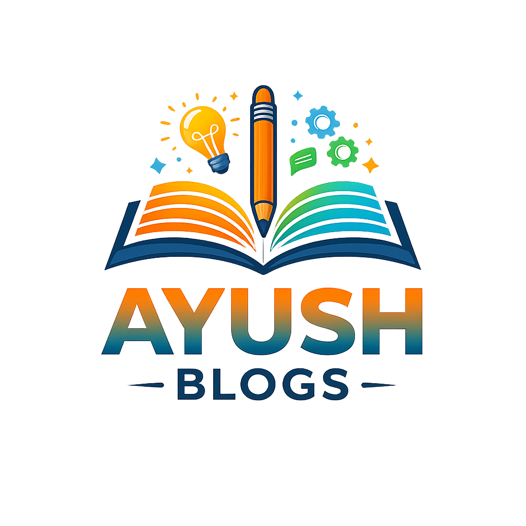 Colorful logo design for Ayush Blogs